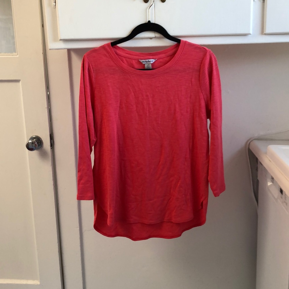 Tommy Bahama coral colored 3/4 sleeve t-shirt
